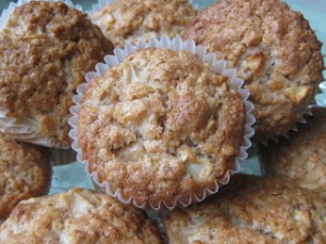 Muffin aux gruaux et aux pommes