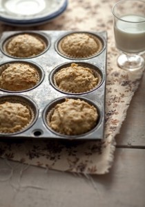 Muffin au gruau et aux pommes