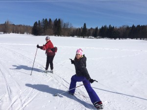 Sortie de ski de fond mère-fille