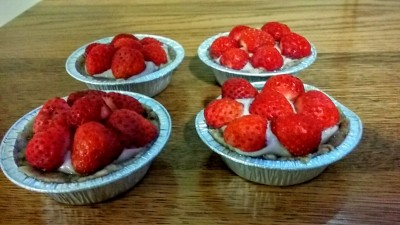 Tartelettes crues aux fraises