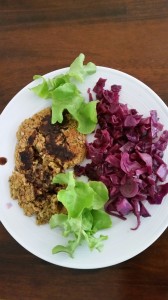 Boulettes de pois chiches et chou rouge